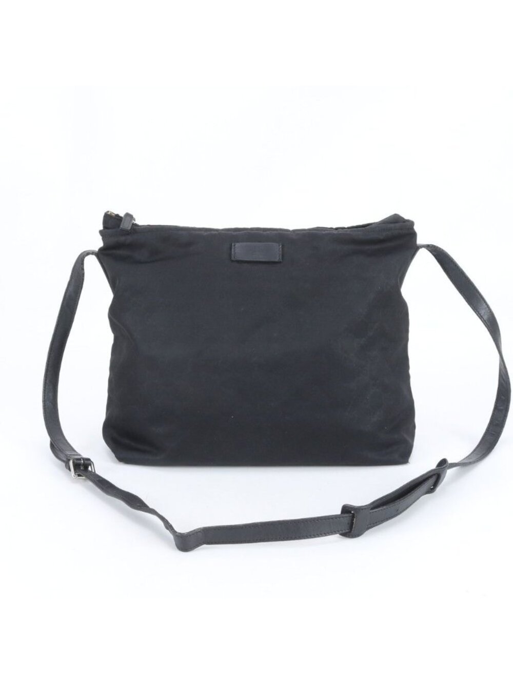 Gucci Leather Shoulder Bag Crossbody Messenger Business Tote Black